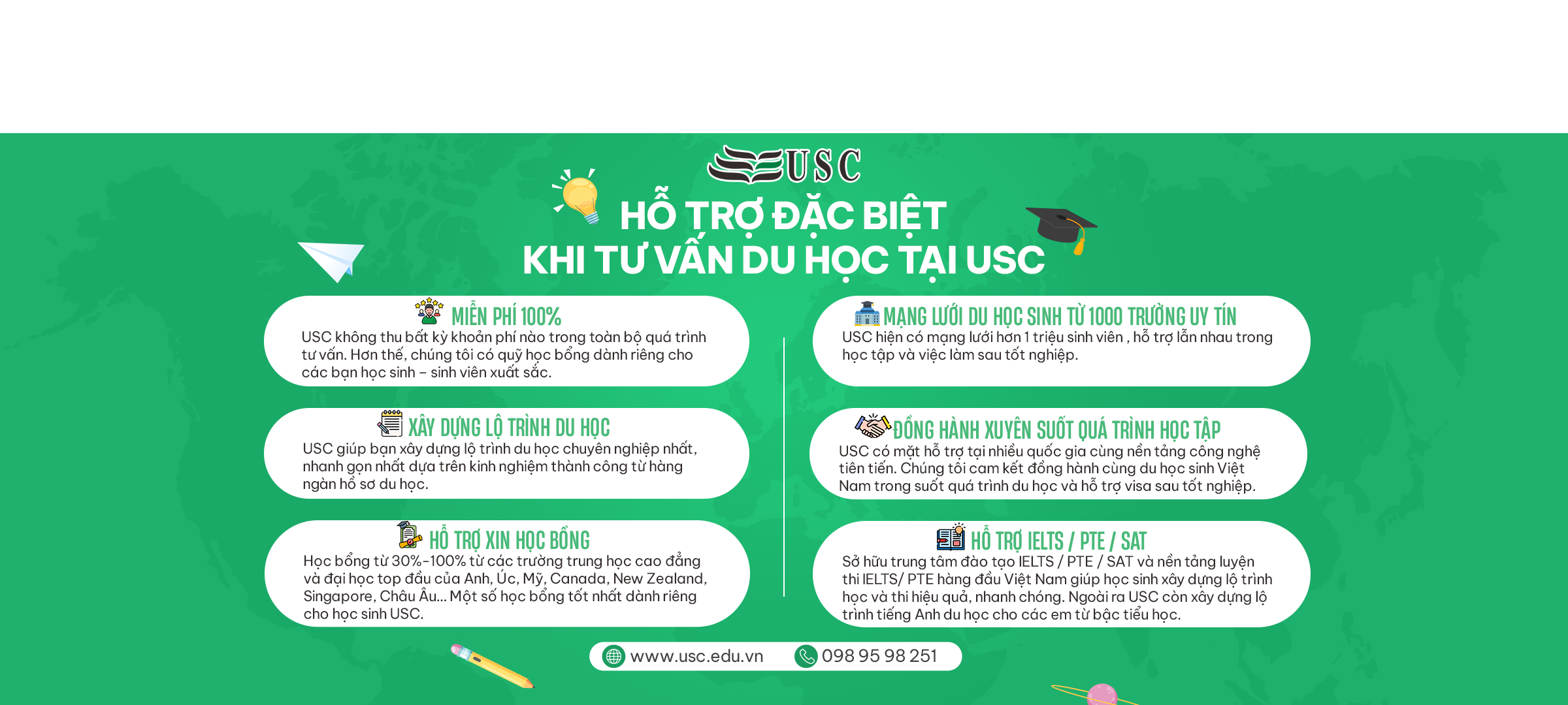 HỖ TRỢ ĐẶC BIỆT KHI TƯ VẤN DU HỌC TẠI USC