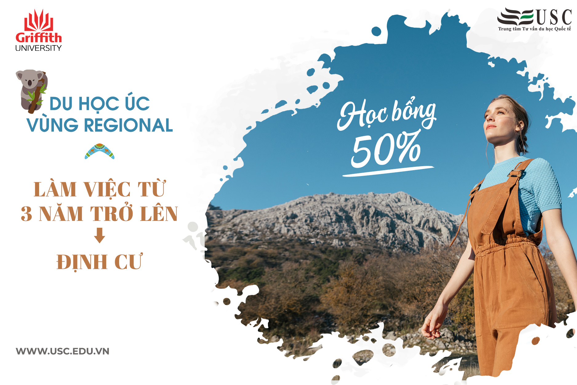 HỌC BỔNG 50% TẠI ĐẠI HỌC GRIFFITH - VÙNG REGIONAL