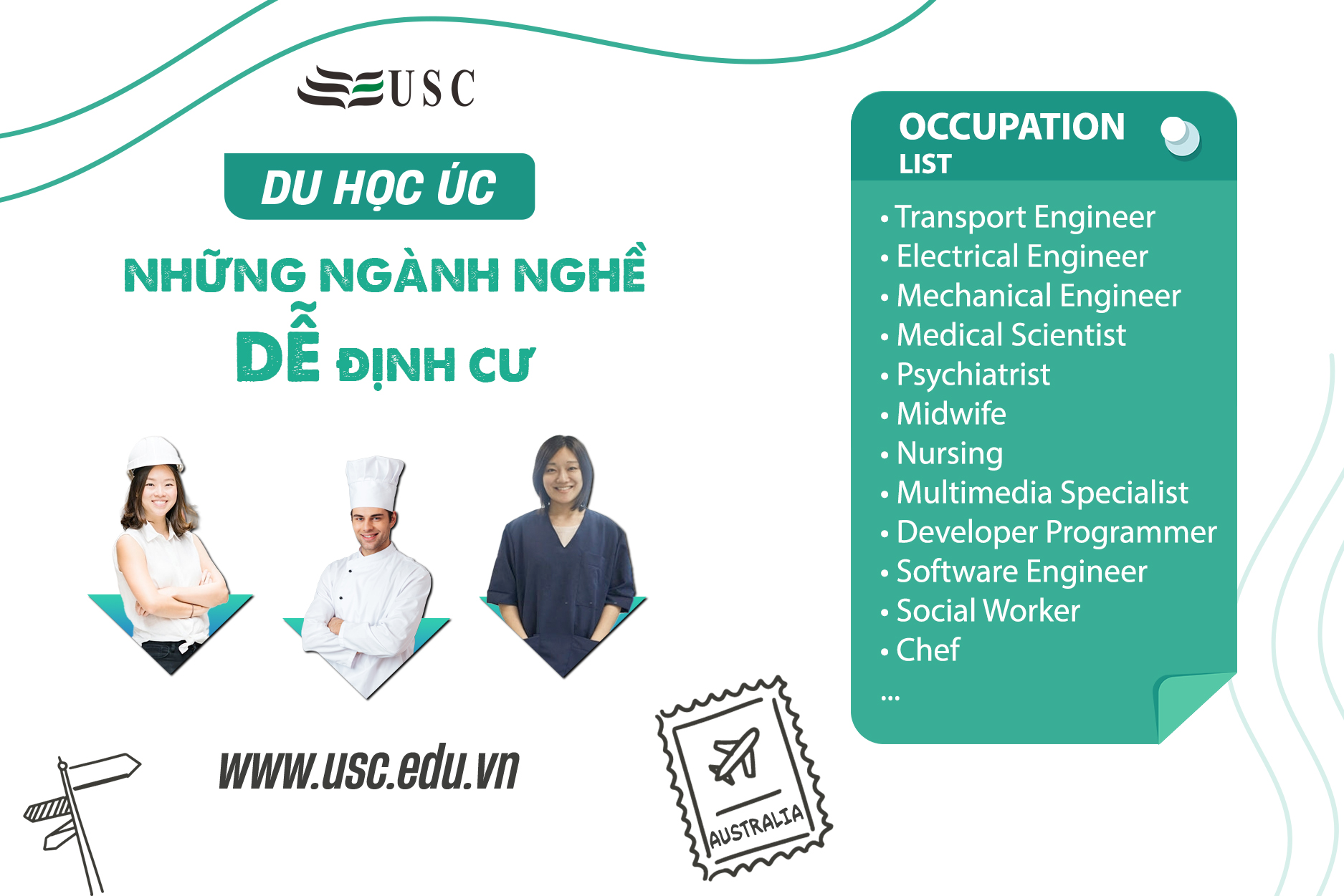 DU HỌC ÚC – NHỮNG NGÀNH NGHỀ DỄ ĐỊNH CƯ