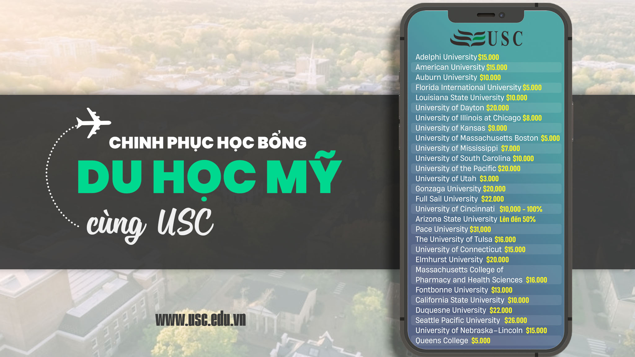 CHINH PHỤC HỌC BỔNG DU HỌC MỸ CÙNG USC