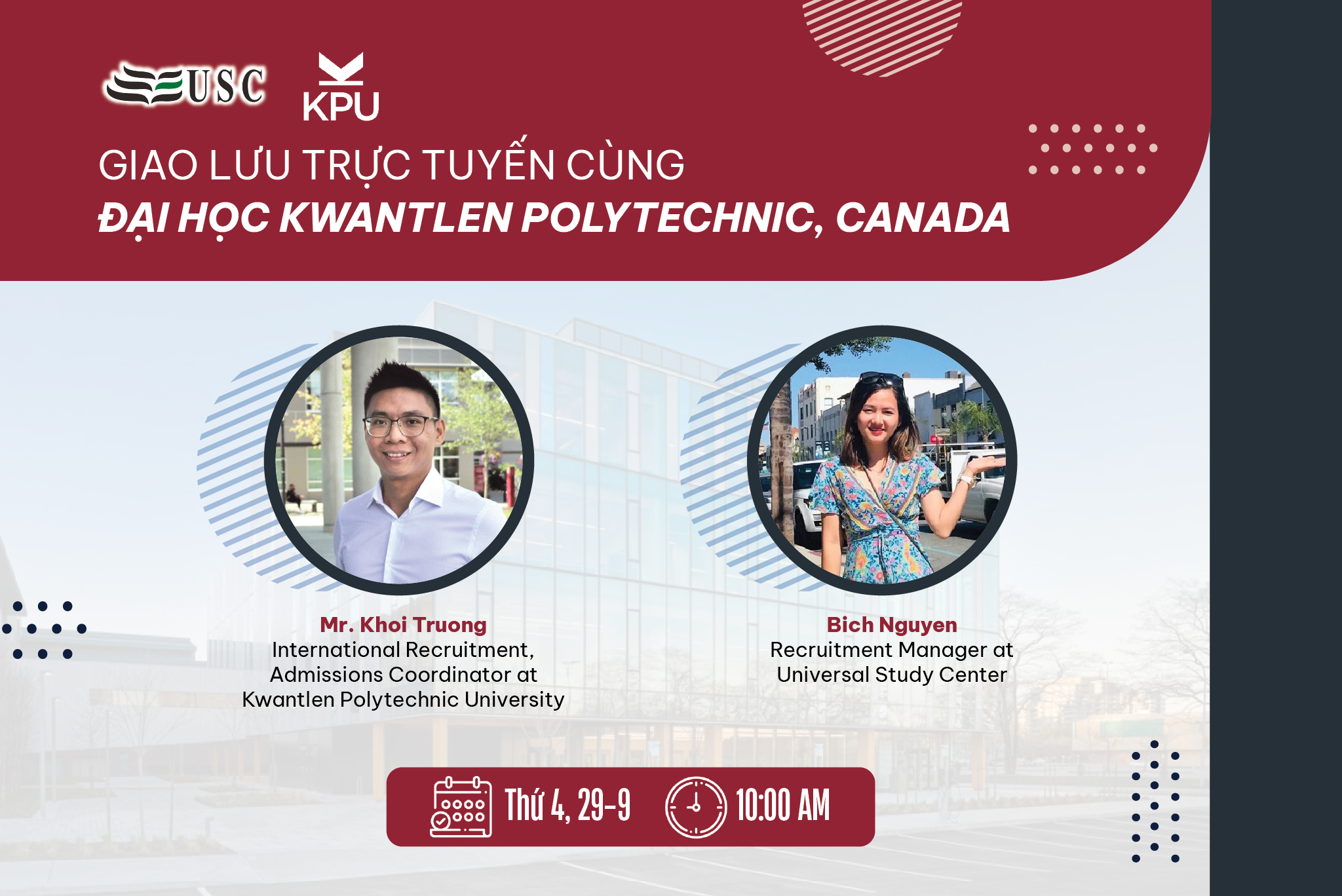 Giao lưu trực tuyến cùng Đại học Kwantlen Polytechnic, Canada