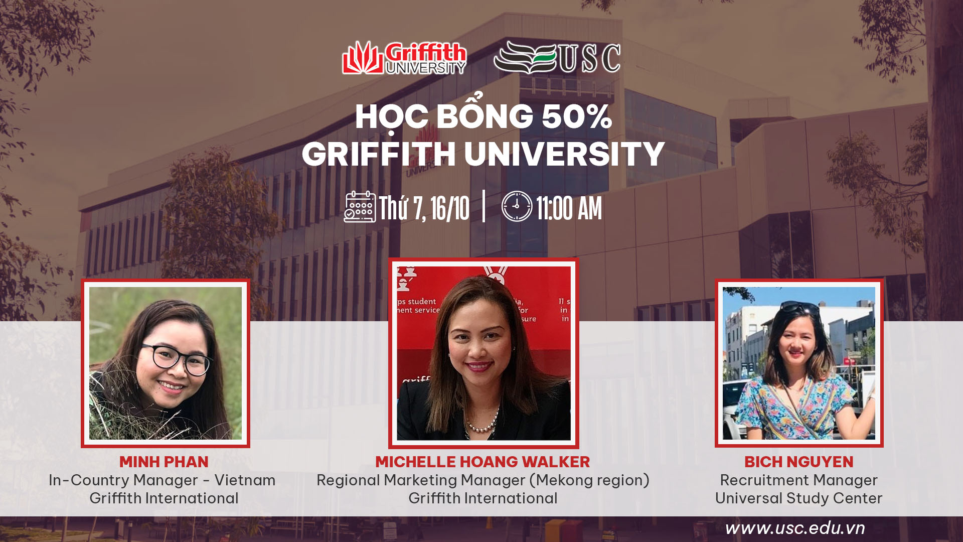 HỌC BỔNG 50% tại trường Griffith University