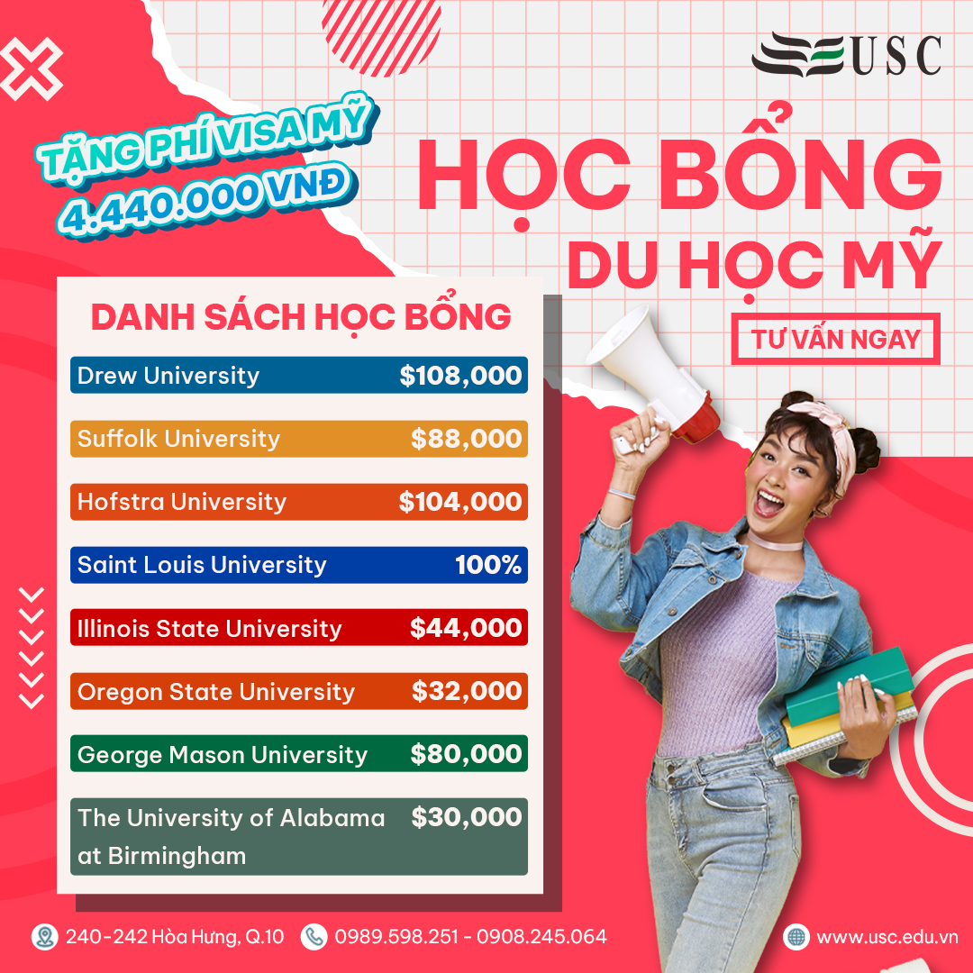 Cơ Hội Du Học Mỹ - Học Bổng Đặc Biệt Cho Học Sinh Tiềm Năng