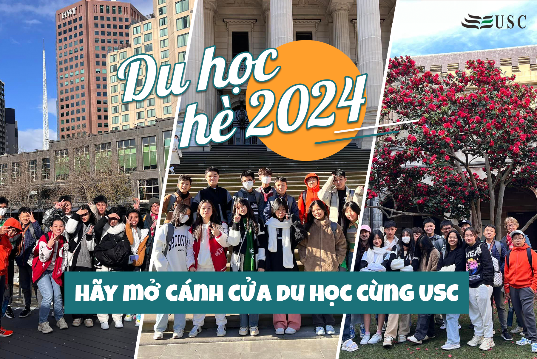 DU HỌC HÈ MỸ, ÚC, CANADA 2024 CÙNG USC