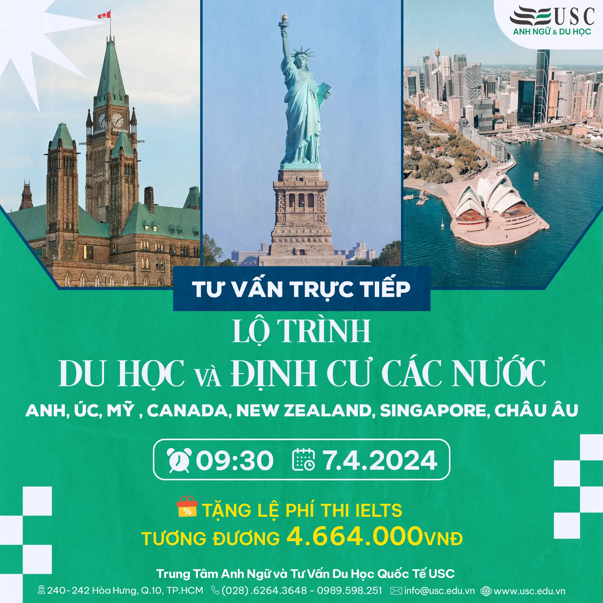 TƯ VẤN TRỰC TIẾP — LỘ TRÌNH DU HỌC VÀ ĐỊNH CƯ CÁC NƯỚC