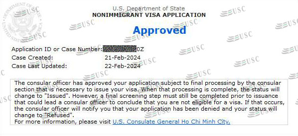CHÚC MỪNG CÁC KHÁCH HÀNG CỦA USC ĐÃ ĐƯỢC LÃNH SỰ QUÁN MỸ CẤP VISA (T2/2024)