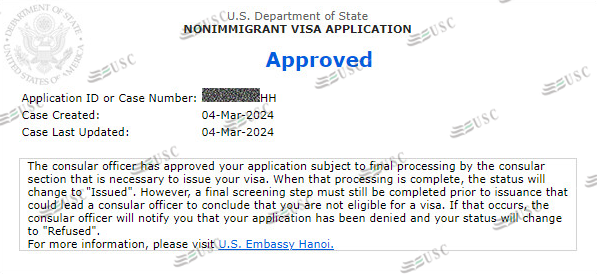 CHÚC MỪNG CÁC KHÁCH HÀNG CỦA USC ĐÃ ĐƯỢC LÃNH SỰ QUÁN MỸ CẤP VISA (T3/2024)