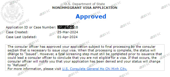 CHÚC MỪNG CÁC KHÁCH HÀNG CỦA USC ĐÃ ĐƯỢC LÃNH SỰ QUÁN MỸ CẤP VISA (QUÝ 2/2024)