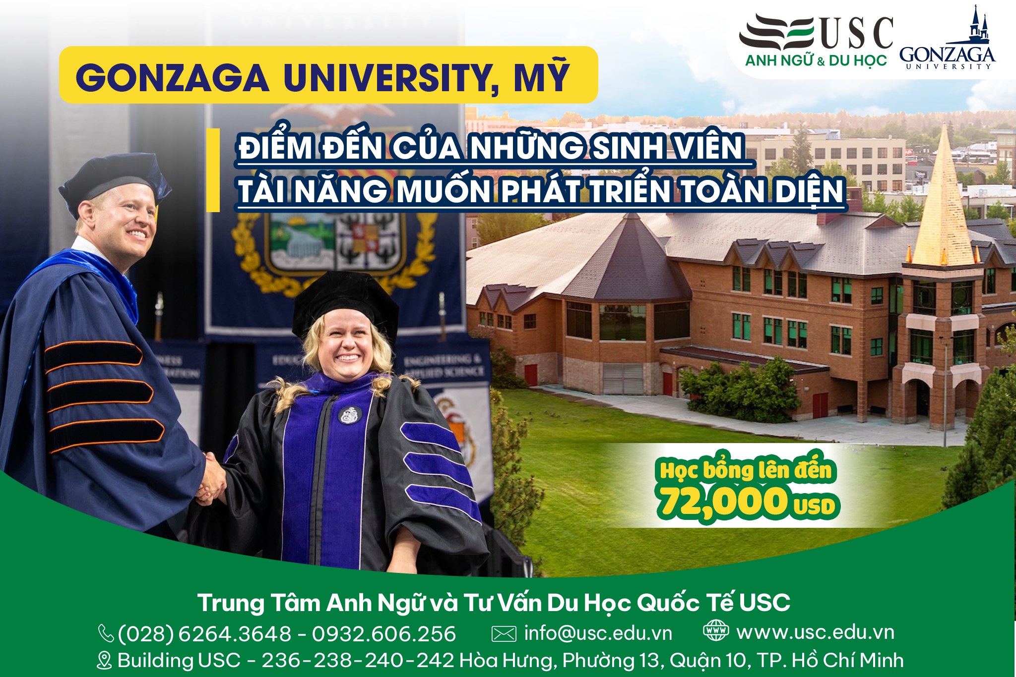 GONZAGA UNIVERSITY, MỸ – ĐIỂM ĐẾN CỦA NHỮNG SINH VIÊN TÀI NĂNG MUỐN PHÁT TRIỂN TOÀN DIỆN
