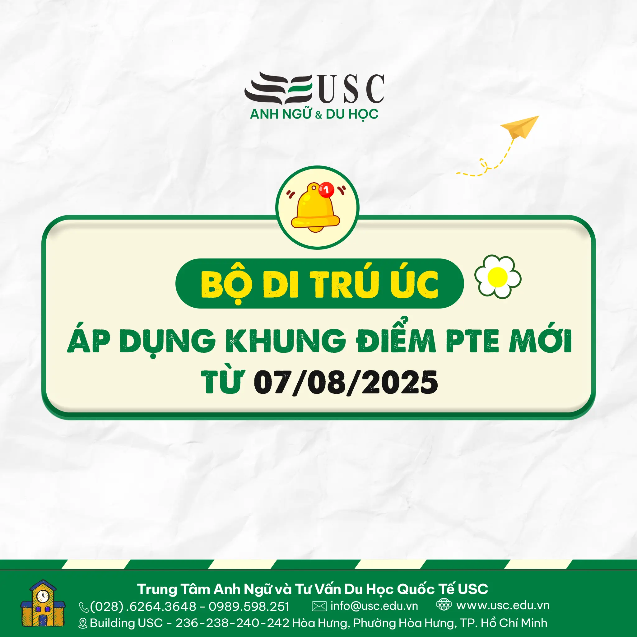 CẬP NHẬT TỪ BỘ DI TRÚ ÚC: ÁP DỤNG KHUNG ĐIỂM PTE MỚI TỪ 07/08/2025