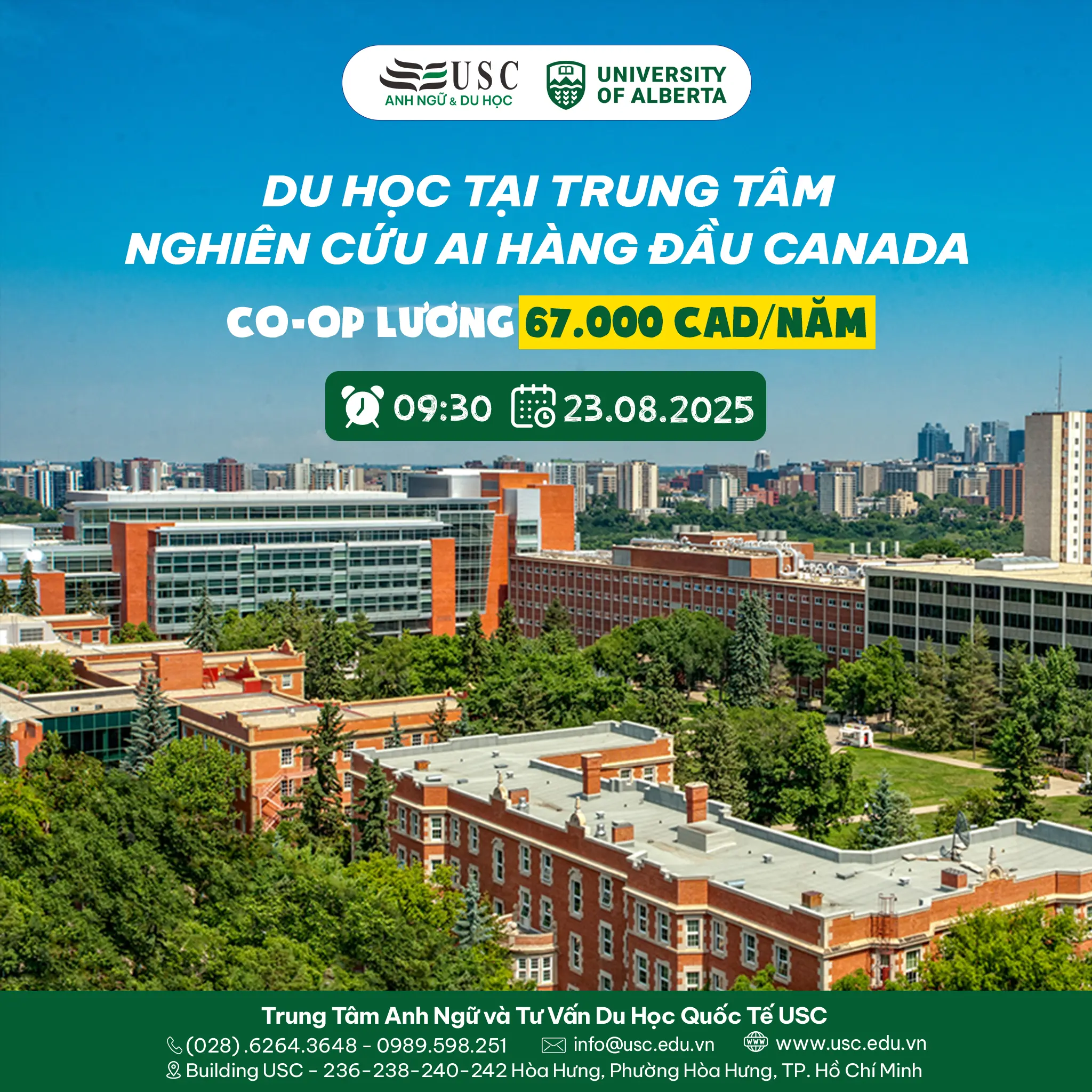DU HỌC TẠI TRUNG TÂM NGHIÊN CỨU AI HÀNG ĐẦU CANADA VỚI LƯƠNG CO-OP LÊN ĐẾN 67,000 CAD/NĂM