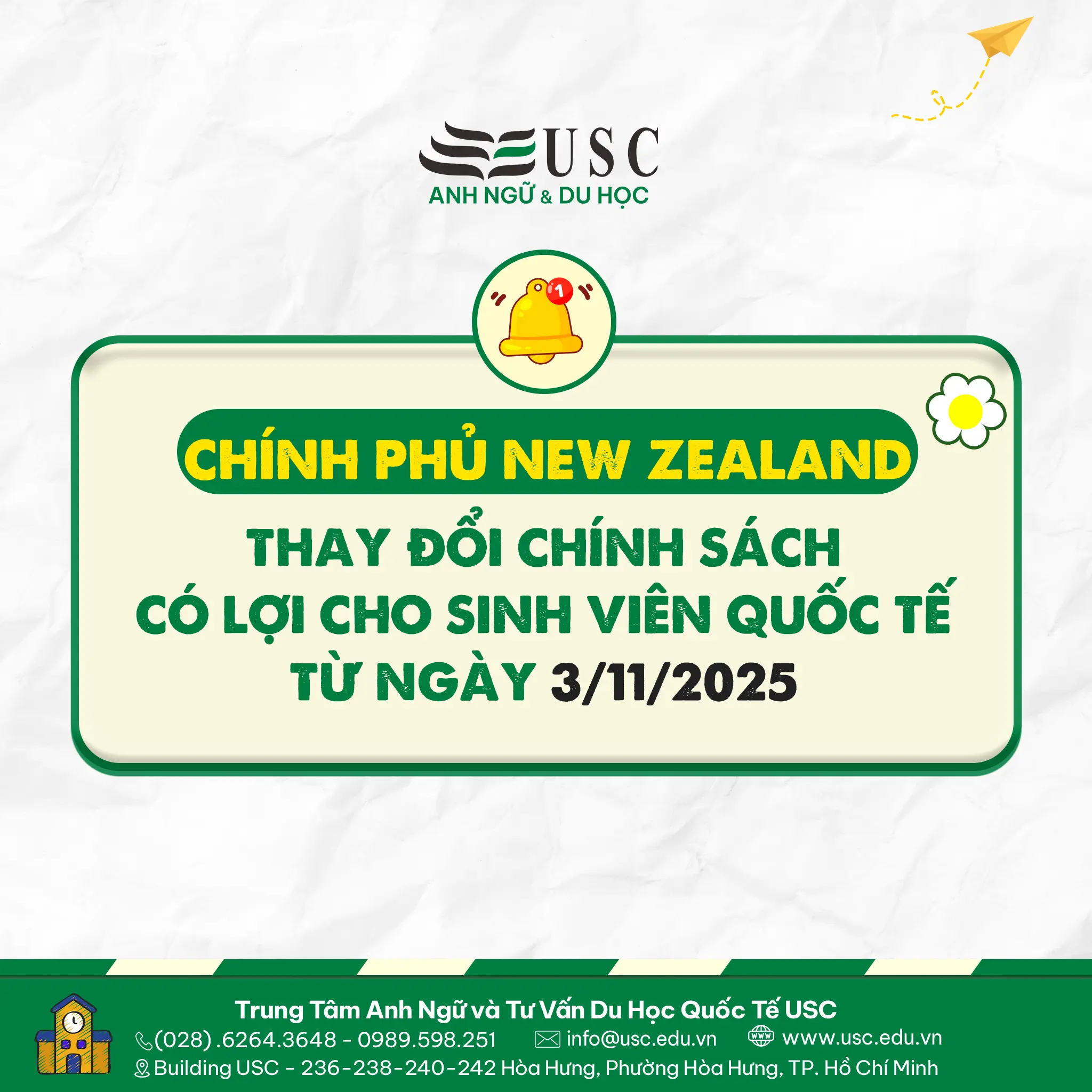 CHÍNH PHỦ NEW ZEALAND THAY ĐỔI CHÍNH SÁCH DU HỌC: NHIỀU QUYỀN LỢI HƠN CHO SINH VIÊN QUỐC TẾ