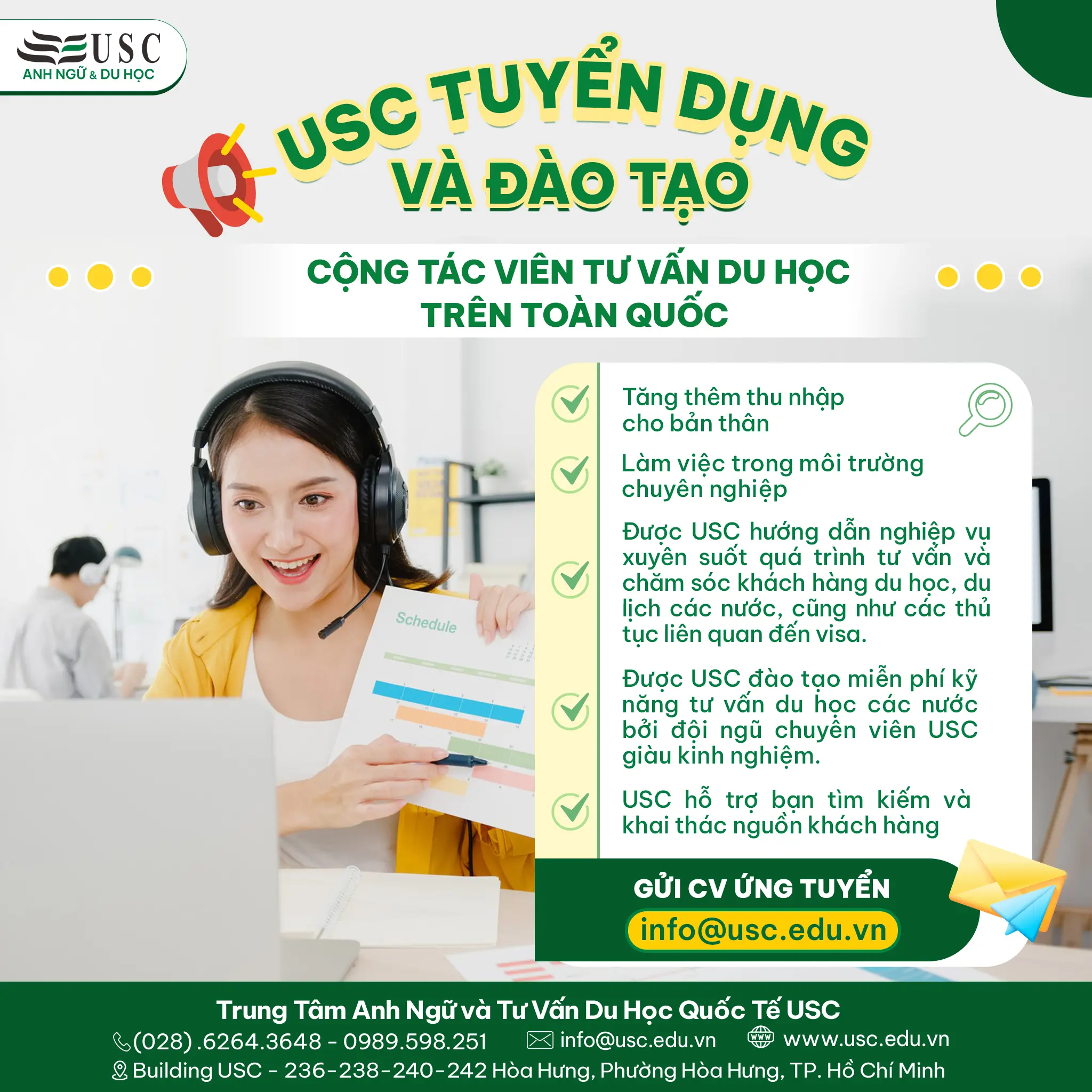 CỘNG TÁC VIÊN TƯ VẤN DU HỌC TRÊN TOÀN QUỐC