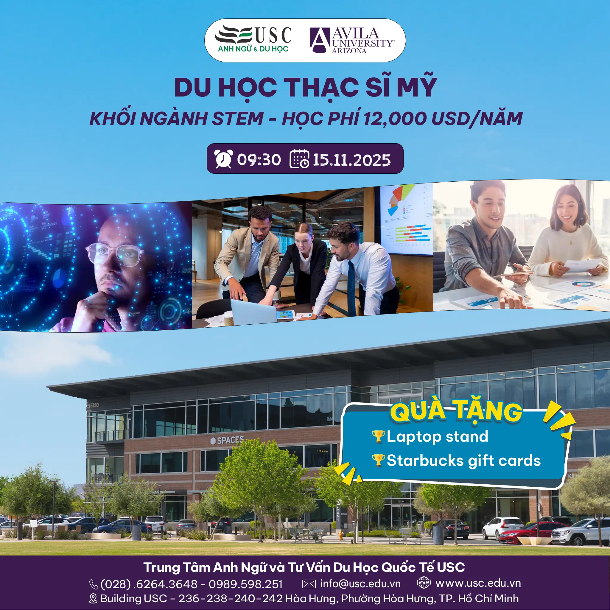 DU HỌC THẠC SĨ MỸ – KHỐI NGÀNH STEM, HỌC PHÍ 12,000 USD/NĂM!