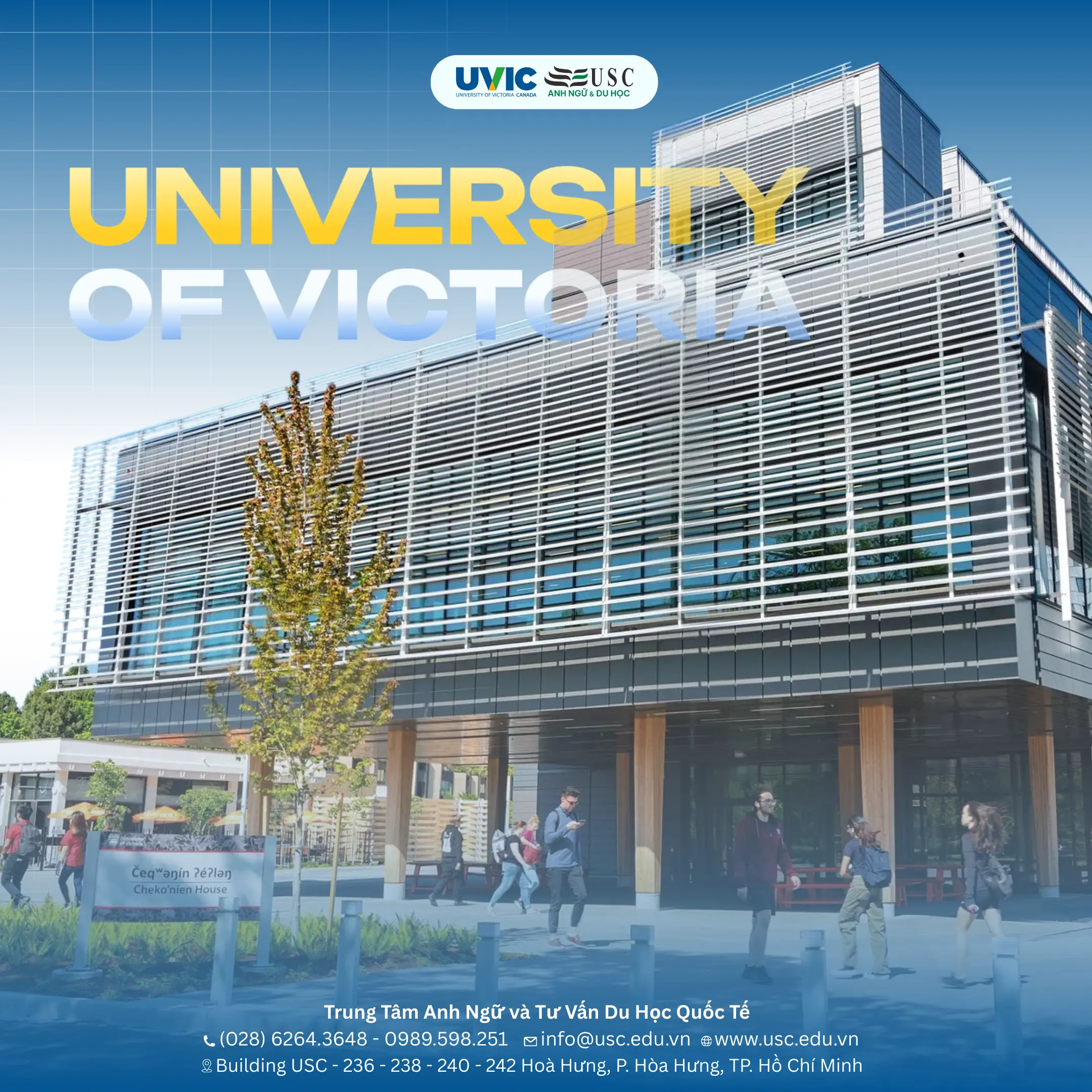 ĐẠI HỌC VICTORIA (UVic): TOP 1% THẾ GIỚI - SĂN HỌC BỔNG ĐẾN $25,000!