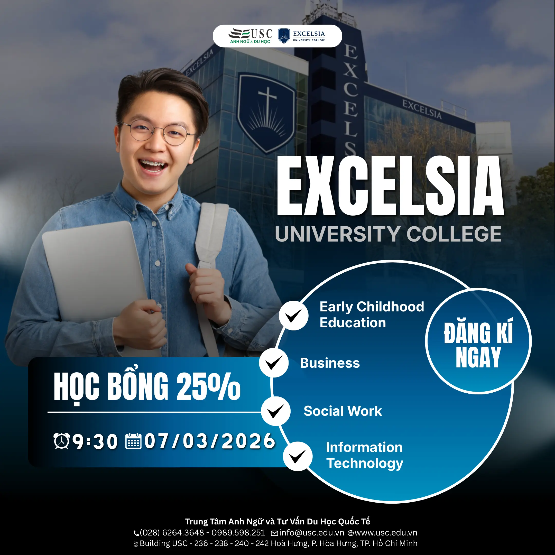 EXCELSIA UNIVERSITY COLLEGE – BƯỚC ĐỆM HỌC TẬP & ĐỊNH CƯ TẠI ÚC