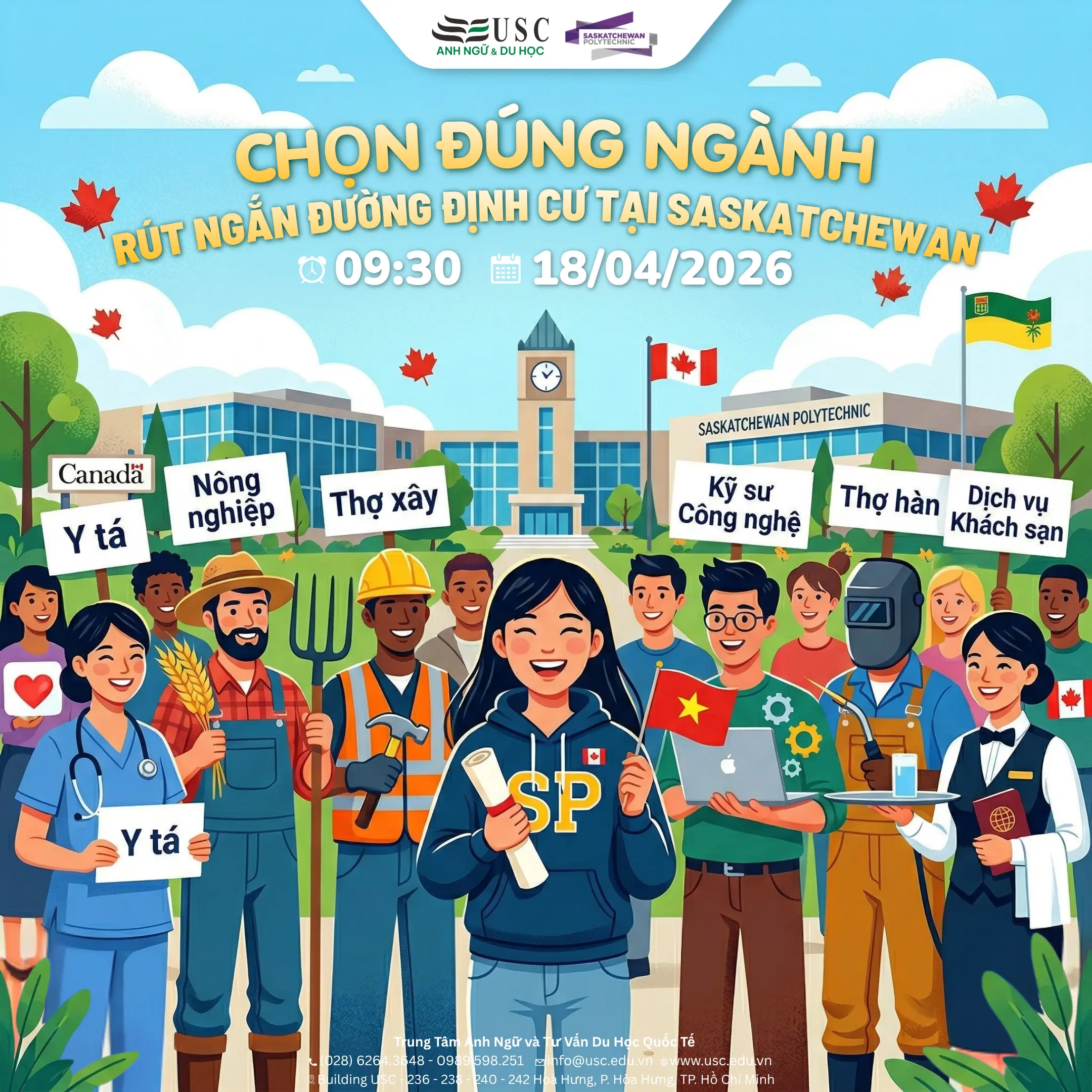 CHỌN ĐÚNG NGÀNH, RÚT NGẮN ĐƯỜNG ĐỊNH CƯ TẠI SASKATCHEWAN