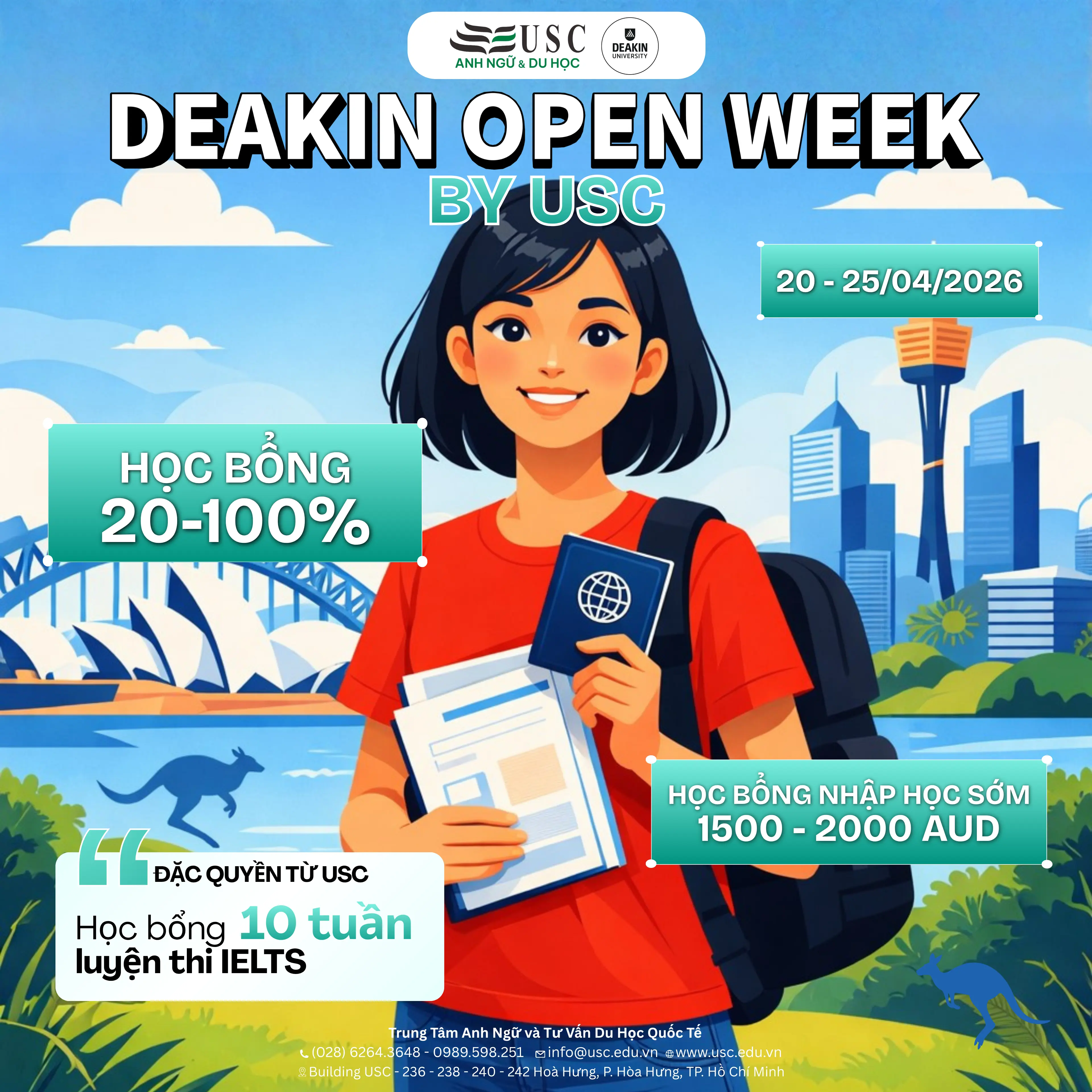 DEAKIN OPEN WEEK BY USC - TUẦN LỄ NỘP HỒ SƠ & SĂN HỌC BỔNG