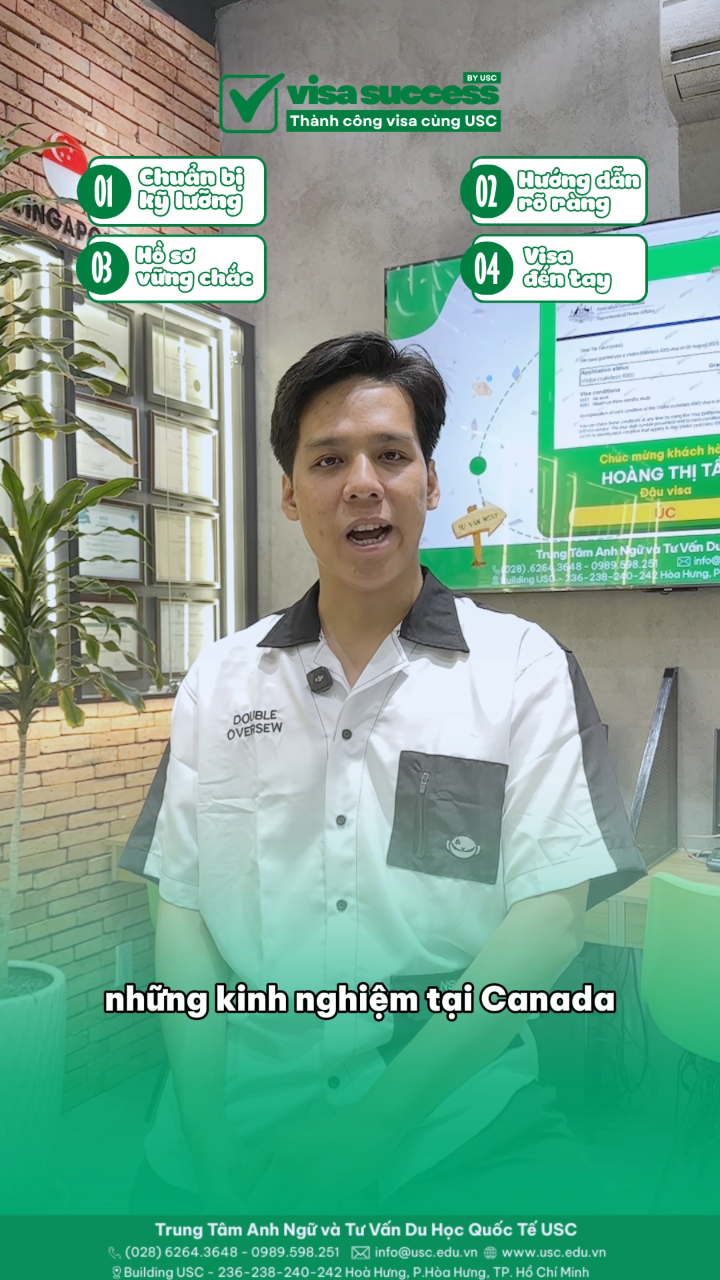 🔴 SERIES: VISA SUCCESS BY USC - THÀNH CÔNG VISA CÙNG USC 🎉 Chúc mừng bạn Lộc đã chính thức chinh phục thành công VISA DU HỌC CANADA tại trường Saskatchewan Polytechnic, ngành AI & Innovation