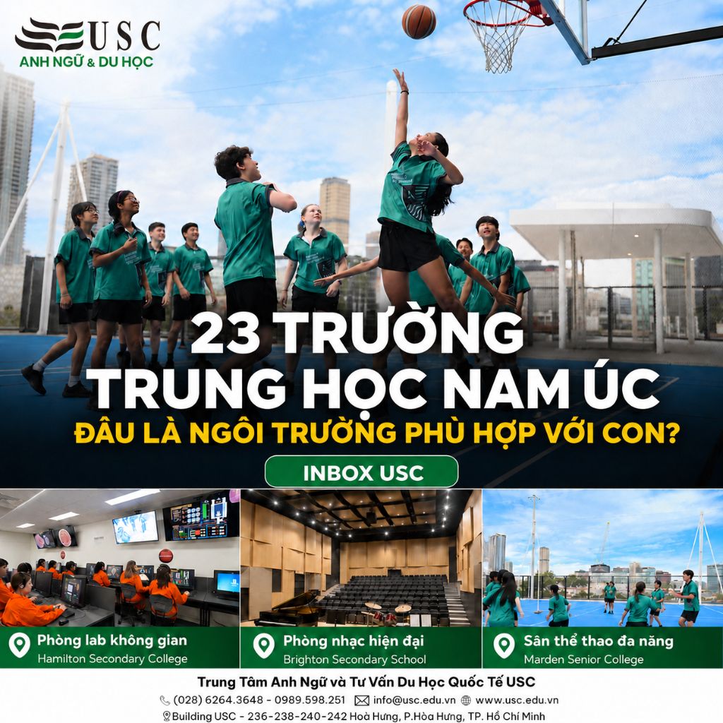23 TRƯỜNG TRUNG HỌC NAM ÚC – ĐÂU LÀ NGÔI TRƯỜNG PHÙ HỢP VỚI CON?