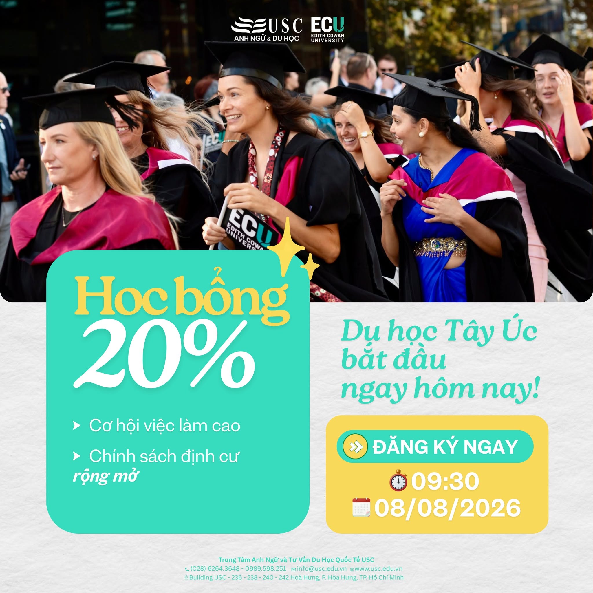 ĐẠI HỌC EDITH COWAN – HỌC GIỮA TRUNG TÂM PERTH, LỢI THẾ KÉP SAU TỐT NGHIỆP