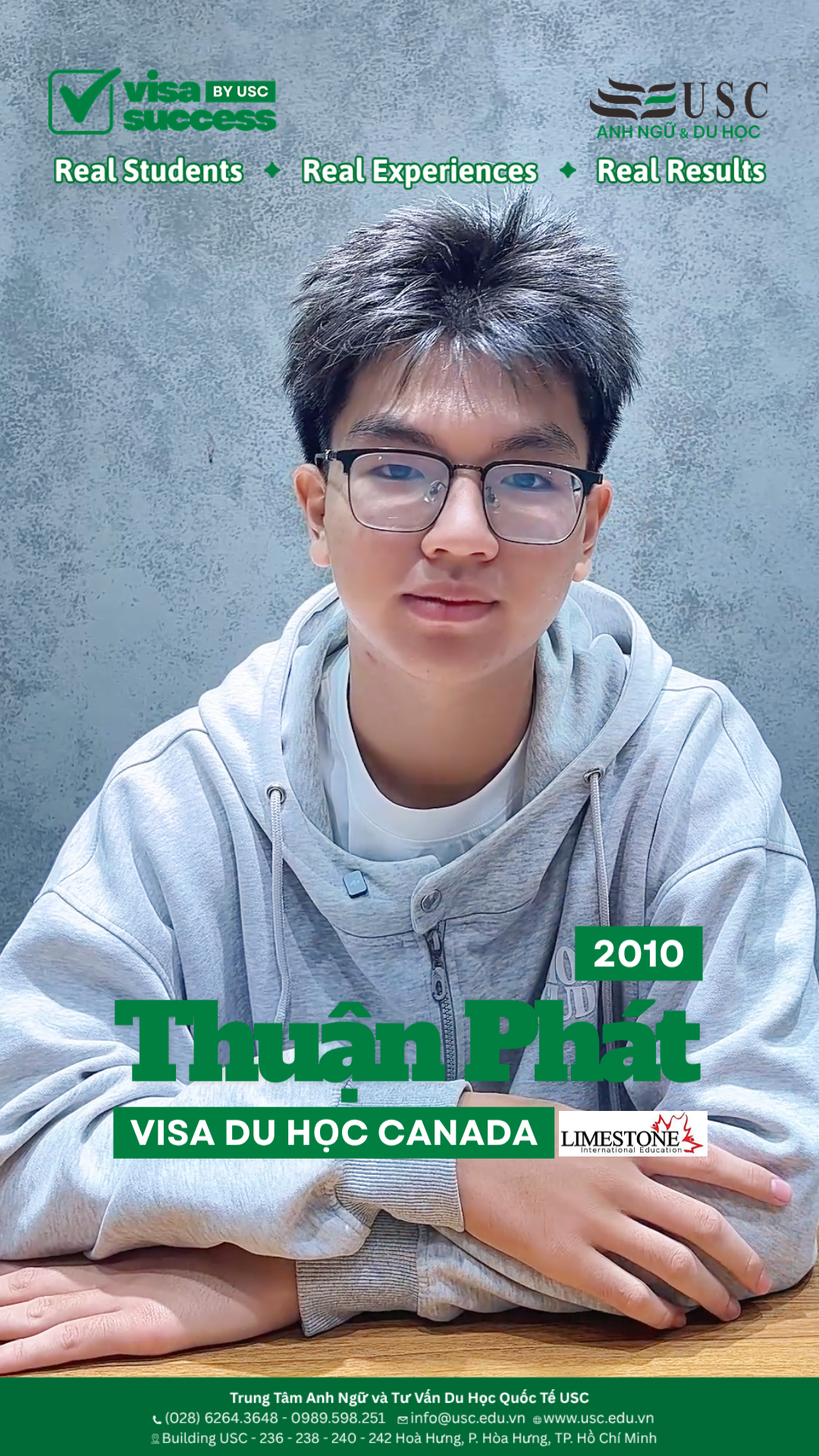 🔴 SERIES: VISA SUCCESS BY USC - THÀNH CÔNG VISA CÙNG USC 🎉 Chúc mừng bạn Thuận Phát đã chính thức chinh phục thành công VISA DU HỌC CANADA tại Limestone International Education!