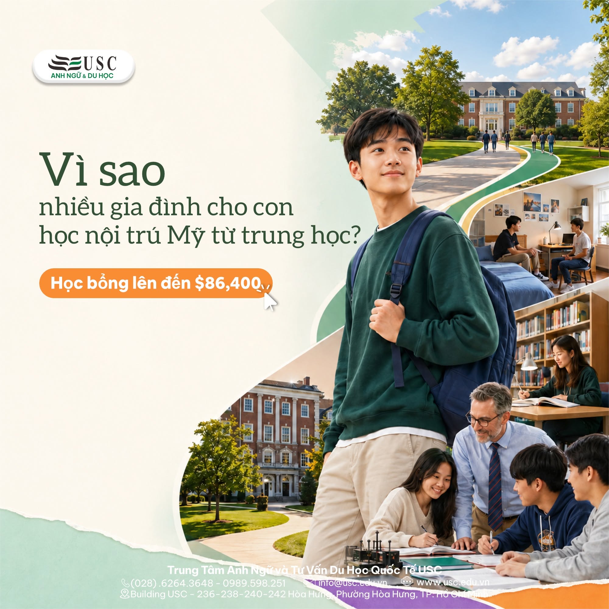 VÌ SAO NHIỀU GIA ĐÌNH CHỌN CHO CON HỌC NỘI TRÚ MỸ TỪ TRUNG HỌC?