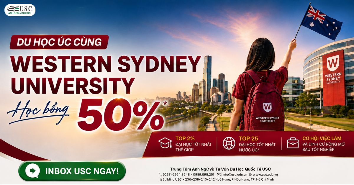Thông Báo Học Bổng Quốc Tế 2027 Từ Đại Học Western Sydney (WSU) – Lên Đến 50%