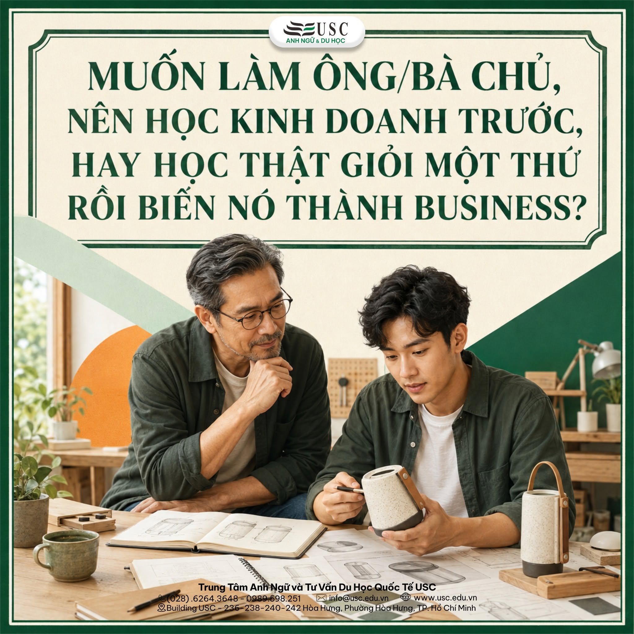 MUỐN LÀM ÔNG/BÀ CHỦ, NÊN HỌC KINH DOANH TRƯỚC, HAY HỌC THẬT GIỎI MỘT THỨ RỒI BIẾN NÓ THÀNH BUSINESS?