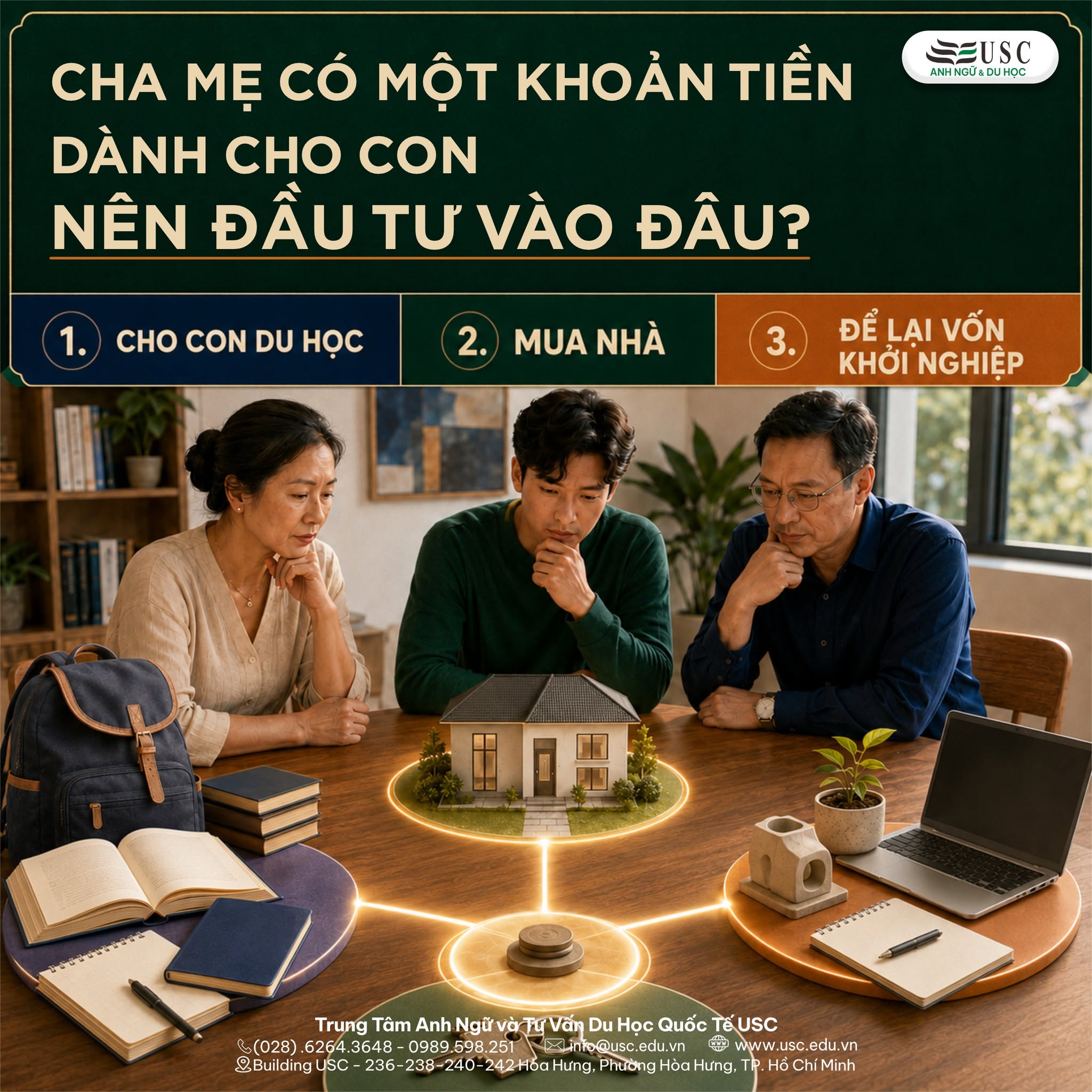 CHA MẸ CÓ MỘT KHOẢN TIỀN DÀNH CHO CON: CHO ĐI DU HỌC, MUA NHÀ HAY ĐỂ LẠI VỐN KHỞI NGHIỆP?