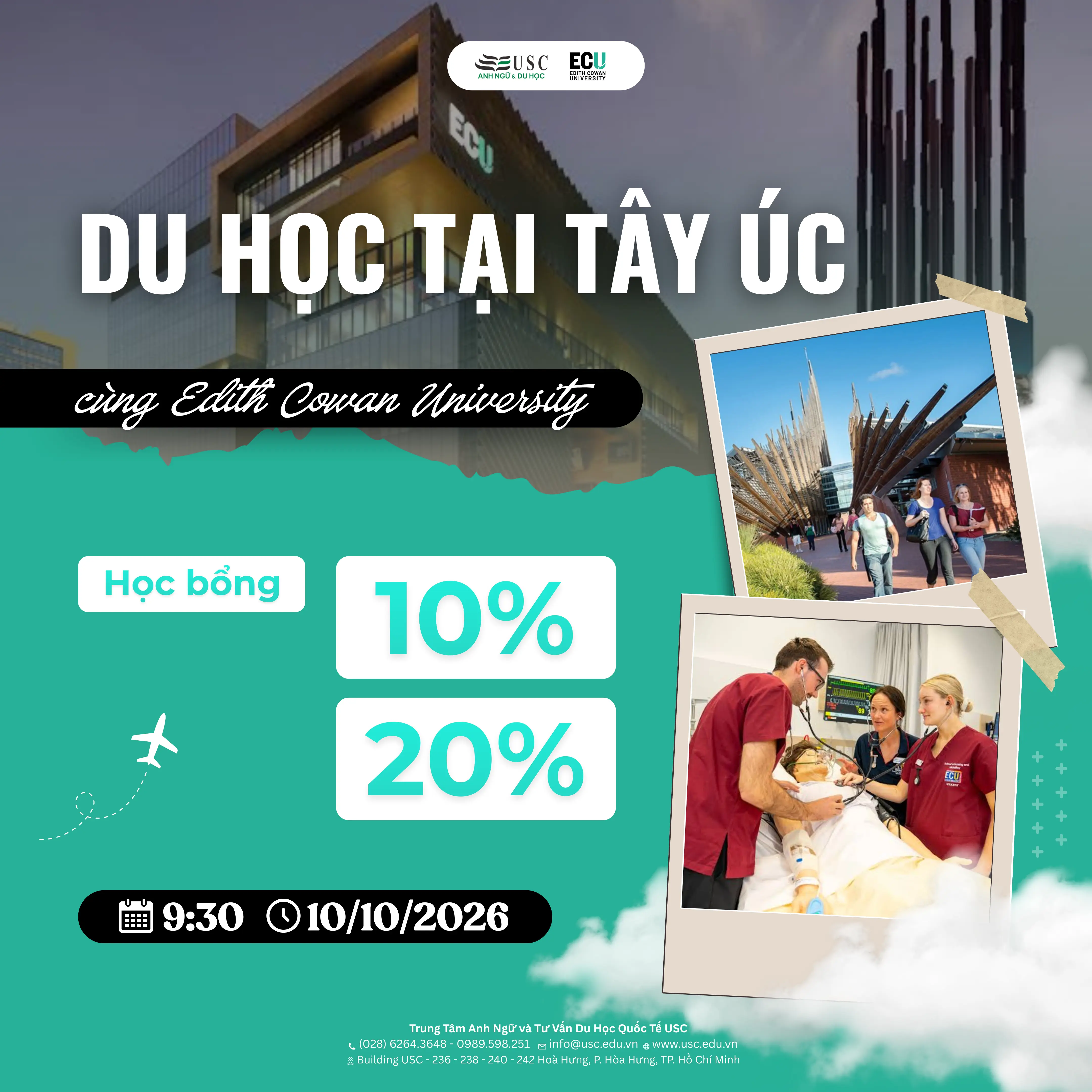 DU HỌC TẠI TÂY ÚC CÙNG EDITH COWAN UNIVERSITY