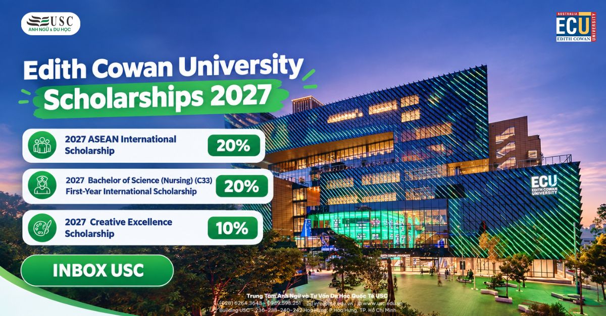 Học Bổng Du Học Úc Năm 2027: Các Mức Hỗ Trợ Từ Đại Học Edith Cowan (ECU)