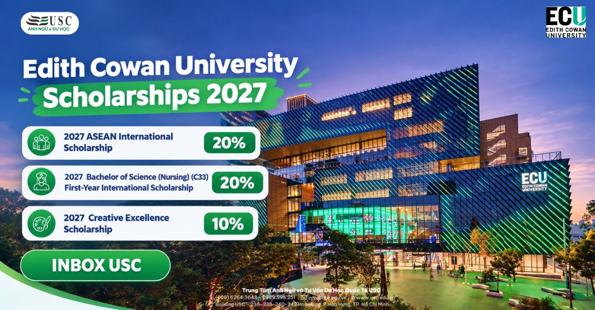 Học Bổng Du Học Úc Năm 2027: Các Mức Hỗ Trợ Từ Đại Học Edith Cowan (ECU)