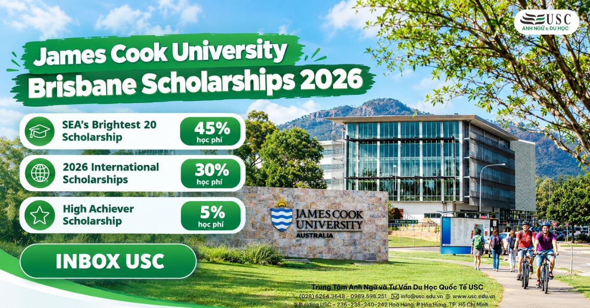 Học Bổng 45% Du Học Úc 2026: James Cook University Brisbane