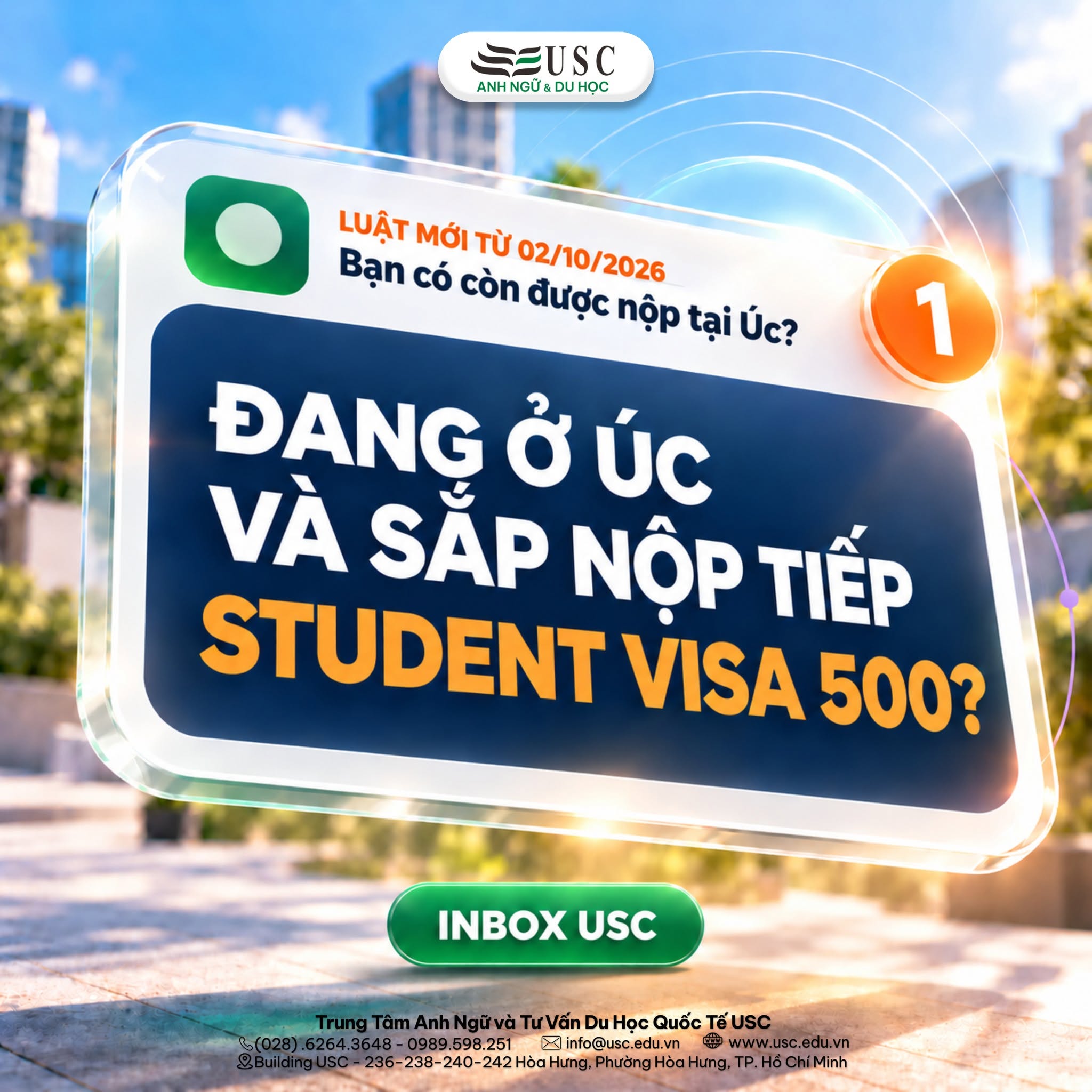 ĐANG Ở ÚC VÀ SẮP NỘP TIẾP STUDENT VISA 500?