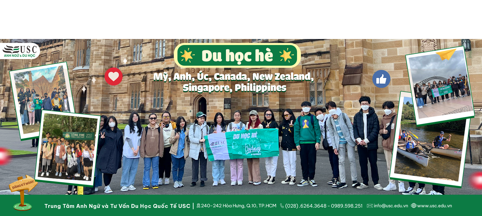 CHƯƠNG TRÌNH DU HỌC HÈ